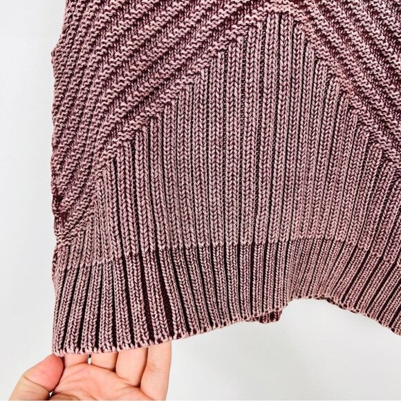 Anthropologie Some Days Lovin Cowl Neck Burgundy Cable Knit Sleeveless size S - Picture 11 of 11